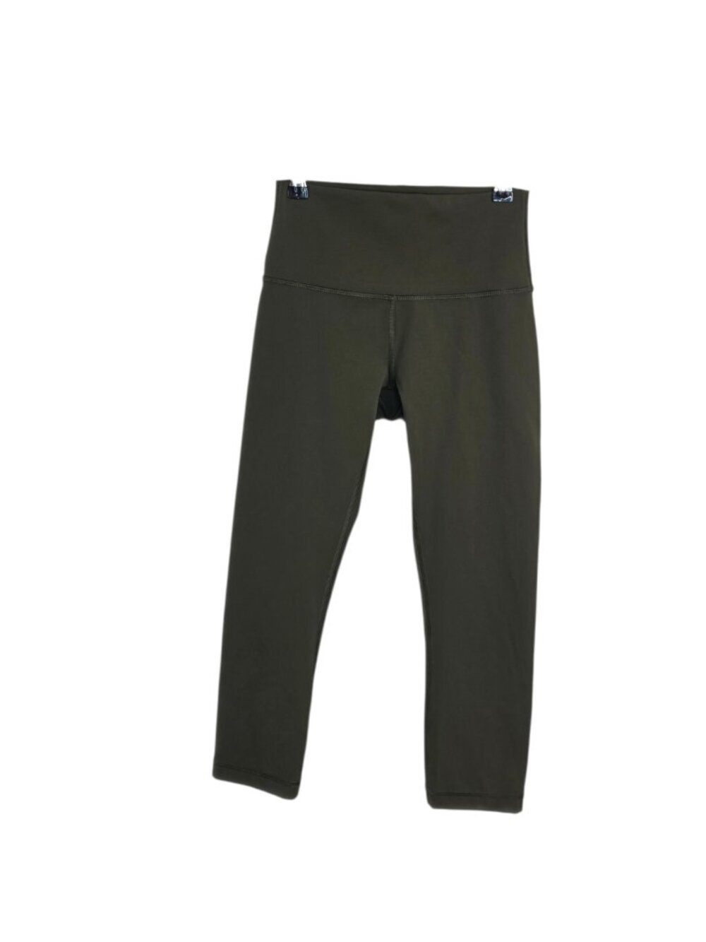 Lululemon Wunder Under High Rise Crop Leggings, Green, Luxtreme, Size 4